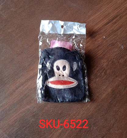 Black Monkey Small Hot Water Bag with Cover for Pain Relief