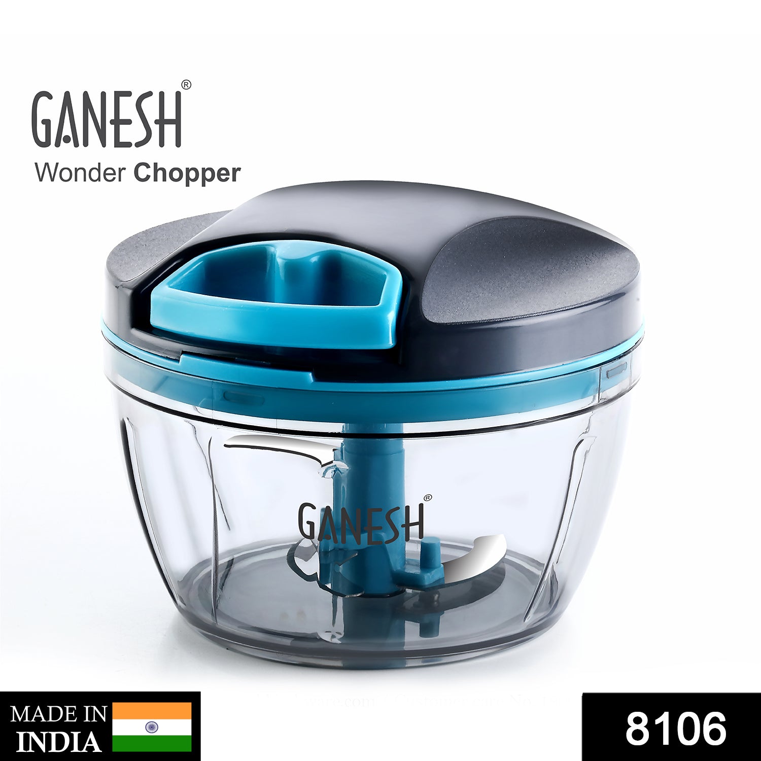 8106 GANESH Wonder Chopper, Grey (470Ml) 