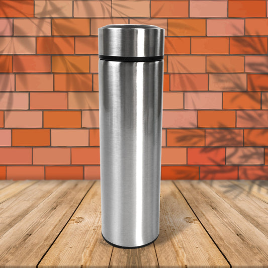 Double Stainless Steel Wall Smart Flask Vacuum Insulated Water Bottle | Perfect for Hot and Cold Drinks | for Campaign Travelling (450ml)