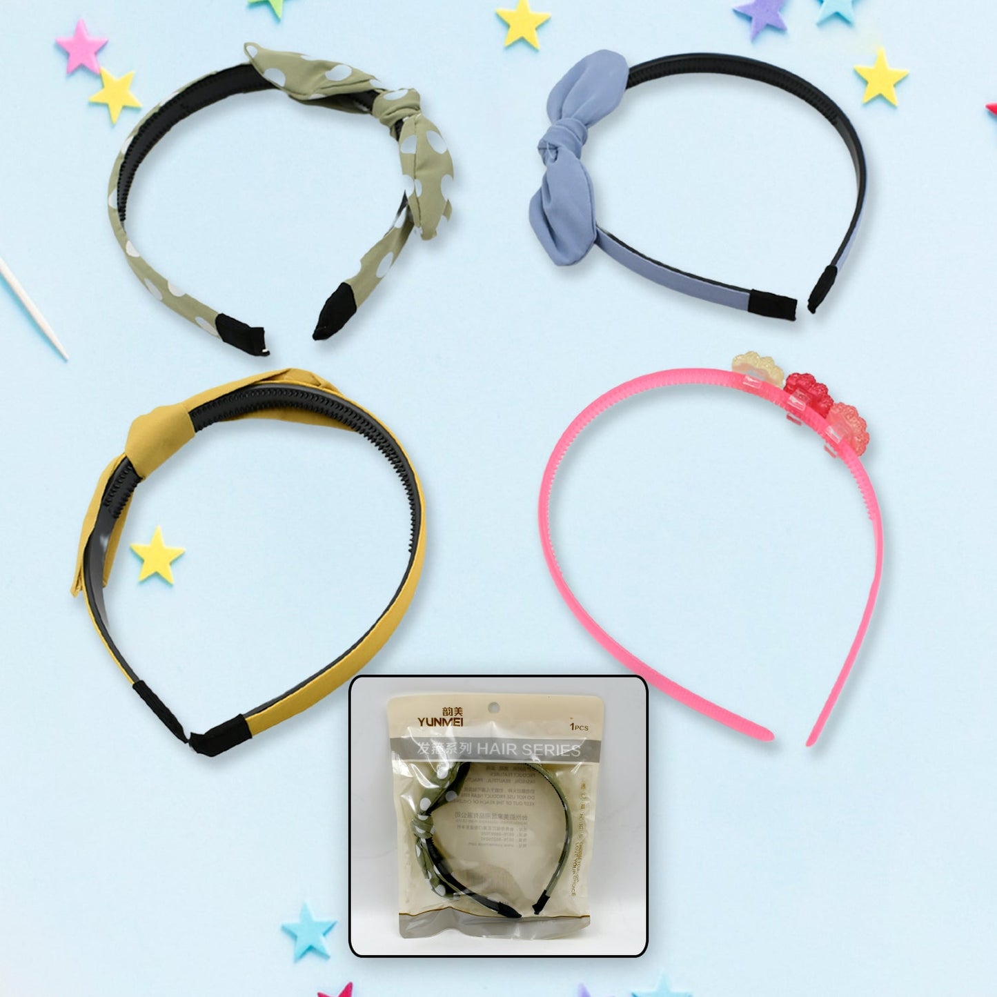 ﻿12632 Stylish Hair Accessories, Hairband / Headband for Baby Girls / Women / Hair Band Stretch Hair Accessories for Women Girls Hair Accessories Multicolor / Mix Designs