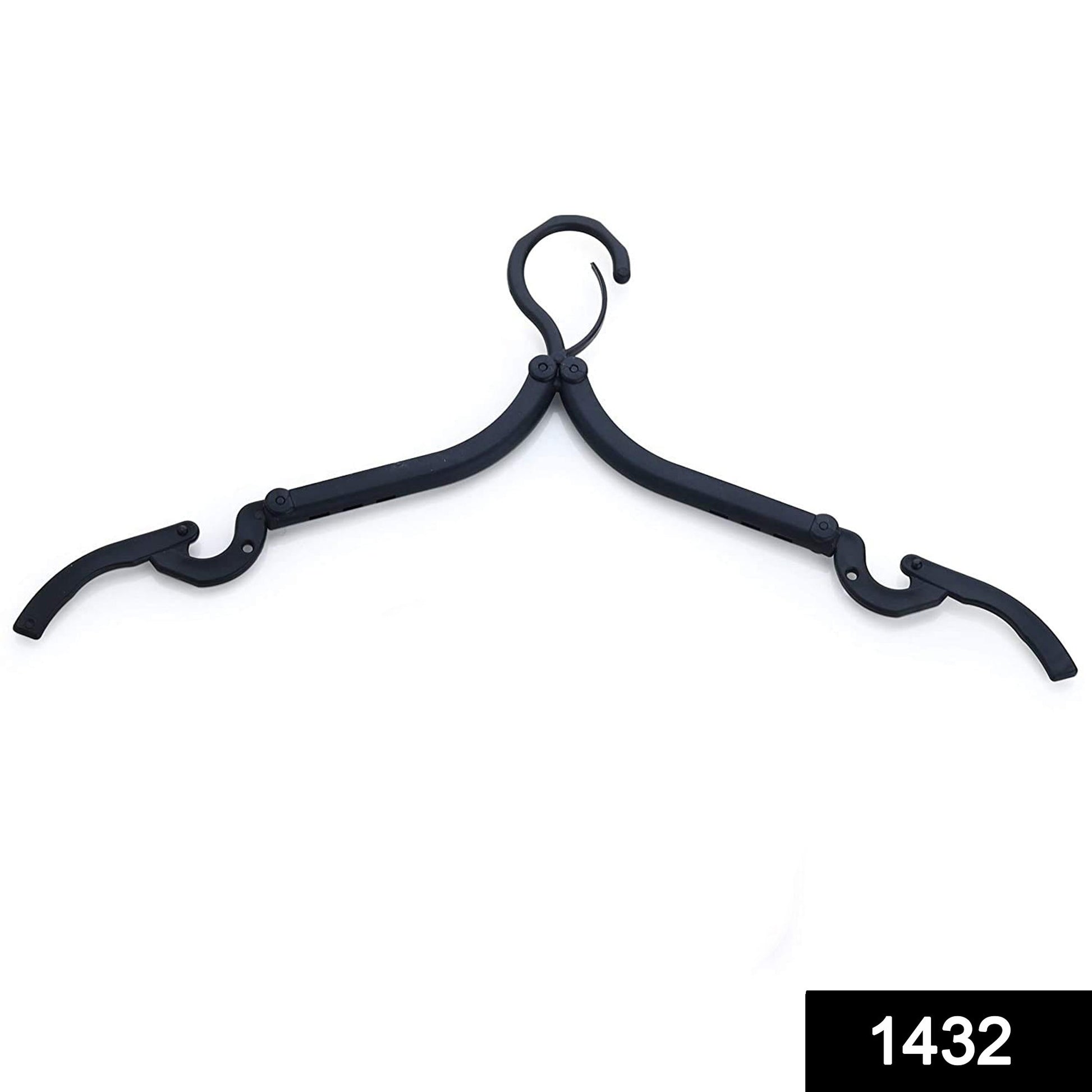 1432 Portable & Foldable Multicolor Plastic Hangers (1pc) 