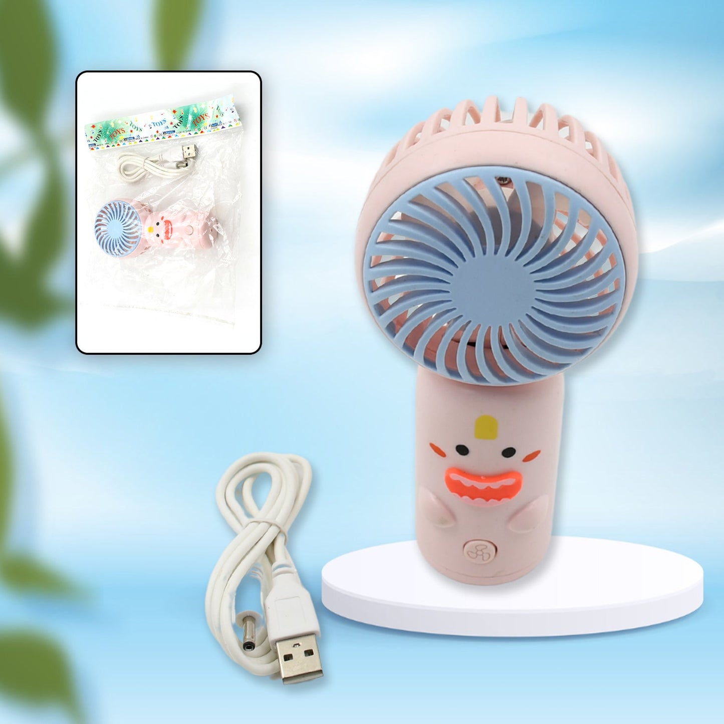 Mini Handheld Fan, Portable Rechargeable Mini Fan for Home, Office, Travel and Outdoor Use (1 Pc)