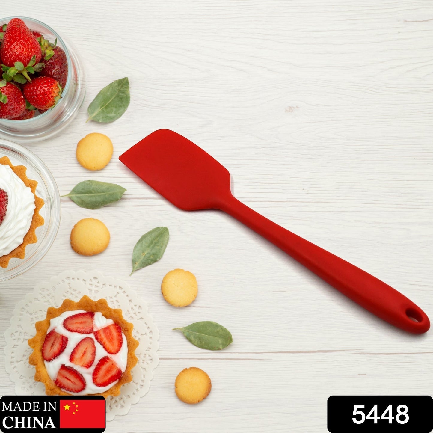 SILICONE SPATULA NON-STICK CREAM SCRAPER PRACTICAL DURABLE HOUSEHOLD CAKE BREAD RUBBER SPATULA FOR COOKING BAKING  (28cm)