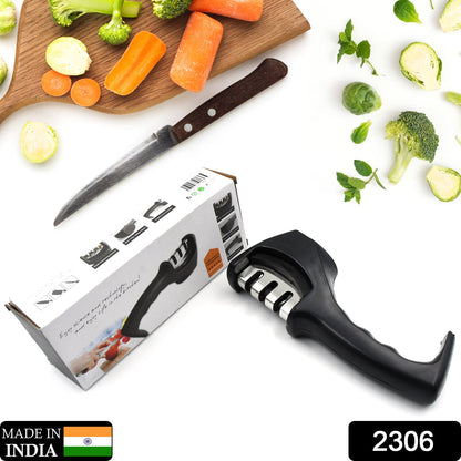 Manual Knife Sharpener 3 Stage Sharpening Tool for Ceramic Knife and Steel Knives