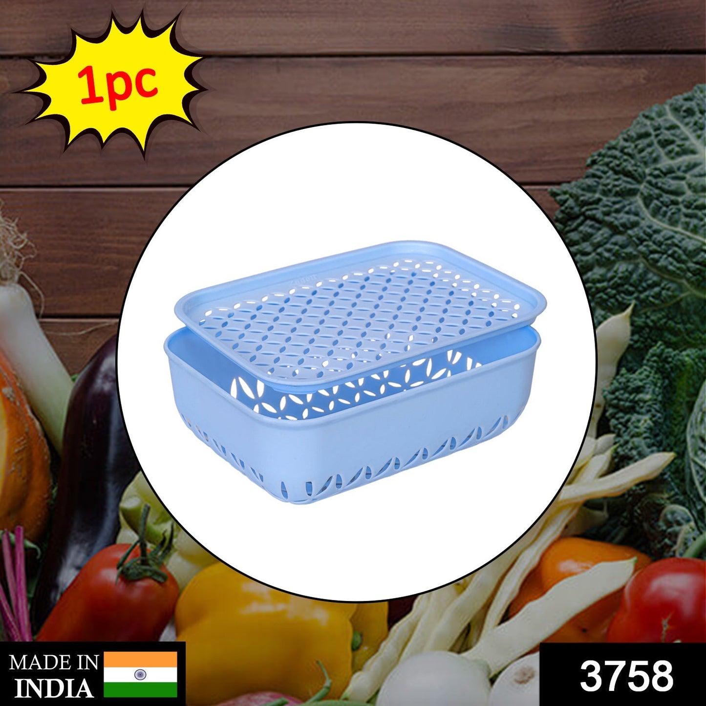 3758 1 Pc Kothmir Basket widely used in all types of household places for holding and storing various kinds of fruits and vegetables etc. 