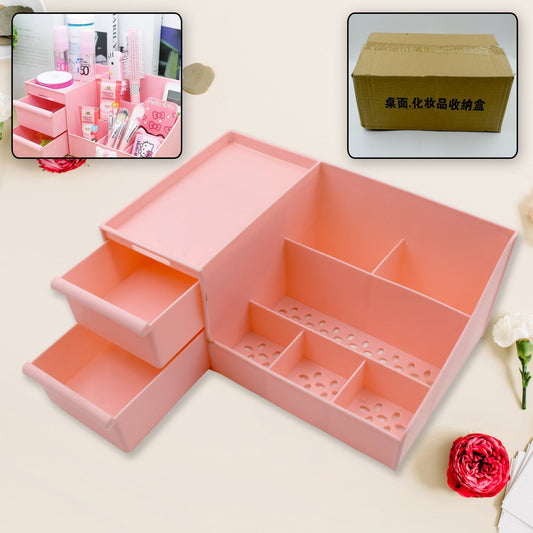 Multi Grid Plastic Desktop Storage Organizer Cosmetic Organizer with Drawer Sundries Cosmetics Box Jewelry Storage Case Display