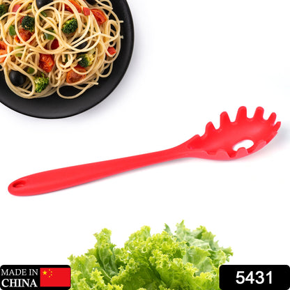 Silicone Spaghetti Spoon Pasta Spoon Easy Clean  for Your Home Restaurant (22cm)