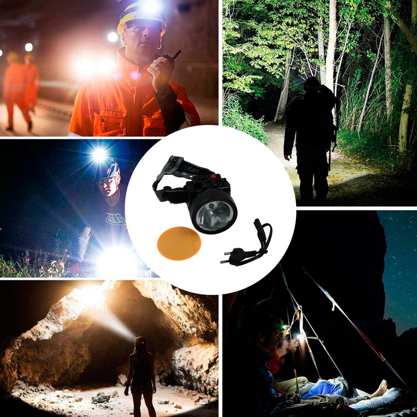 HEAD LAMP 1 LED LONG RANGE RECHARGEABLE HEADLAMP ADJUSTMENT LAMP USE FOR FARMERS, FISHING, CAMPING, HIKING, TREKKING, CYCLING