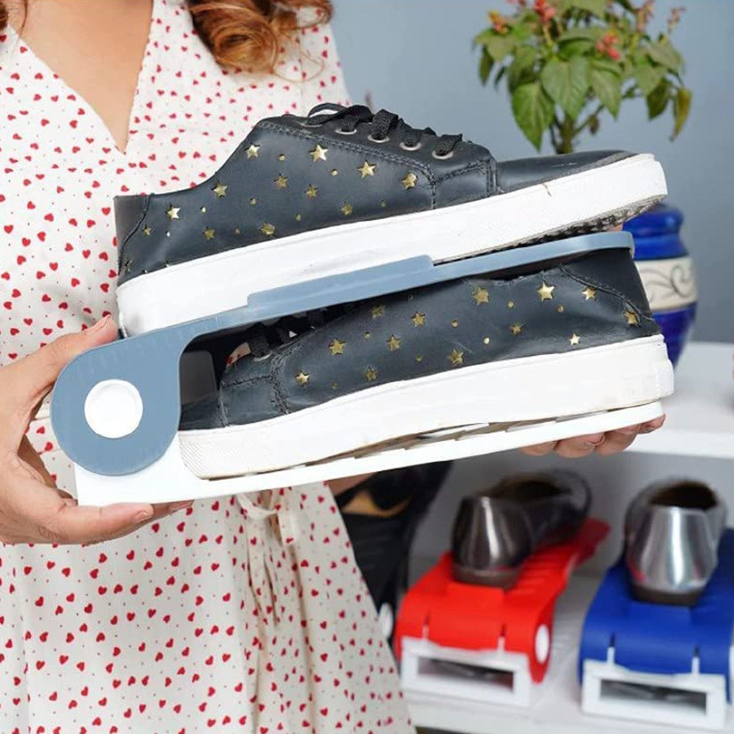 Adjustable Shoe Organizer (1 Pc): Space-Saving Storage