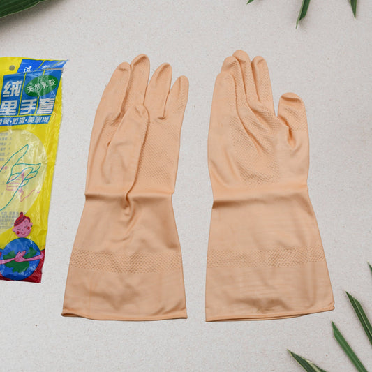 MULTIPURPOSE NATURAL GUM RUBBER REUSABLE CLEANING GLOVES