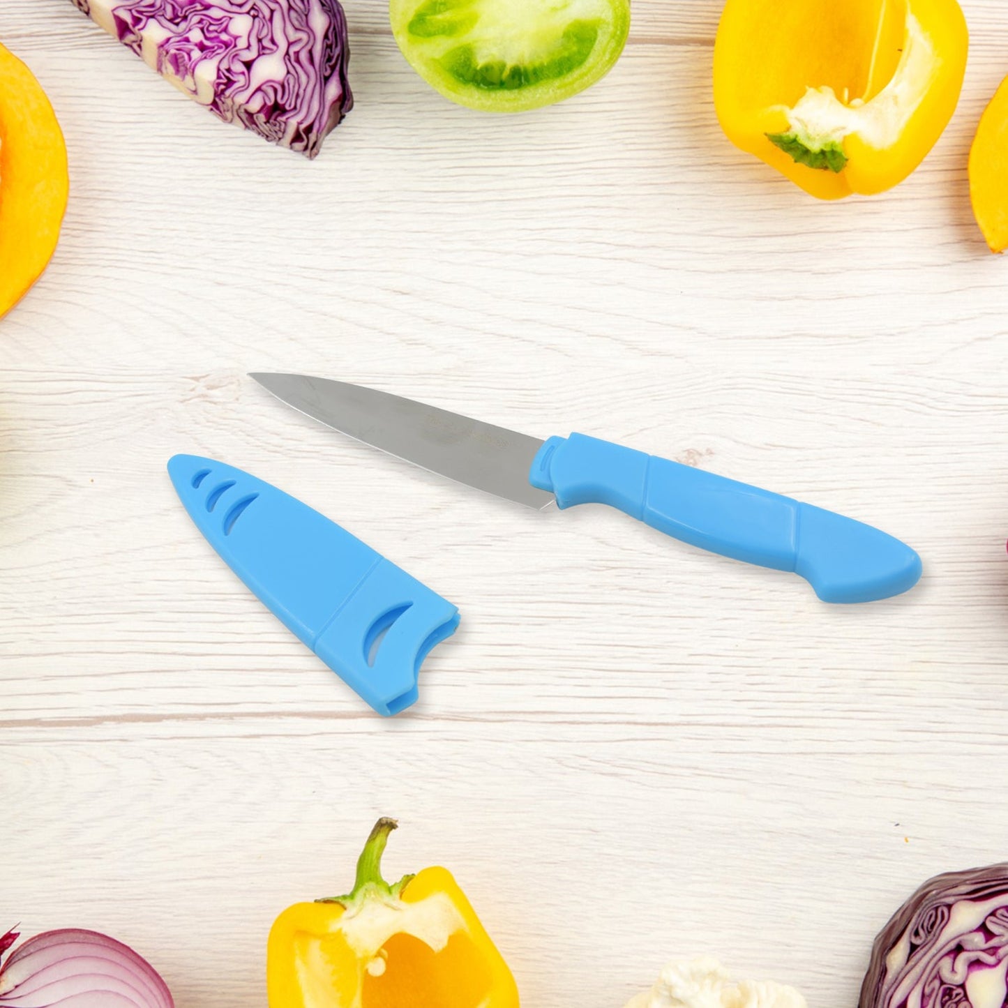 Stainless Steel Fruit Knife, New Sharp and Durable Fruit Knife Small, Comfortable Non-slip Handle, with Protective Cover, Suitable for Most Types of Vegetables and Fruits(1 Pc)