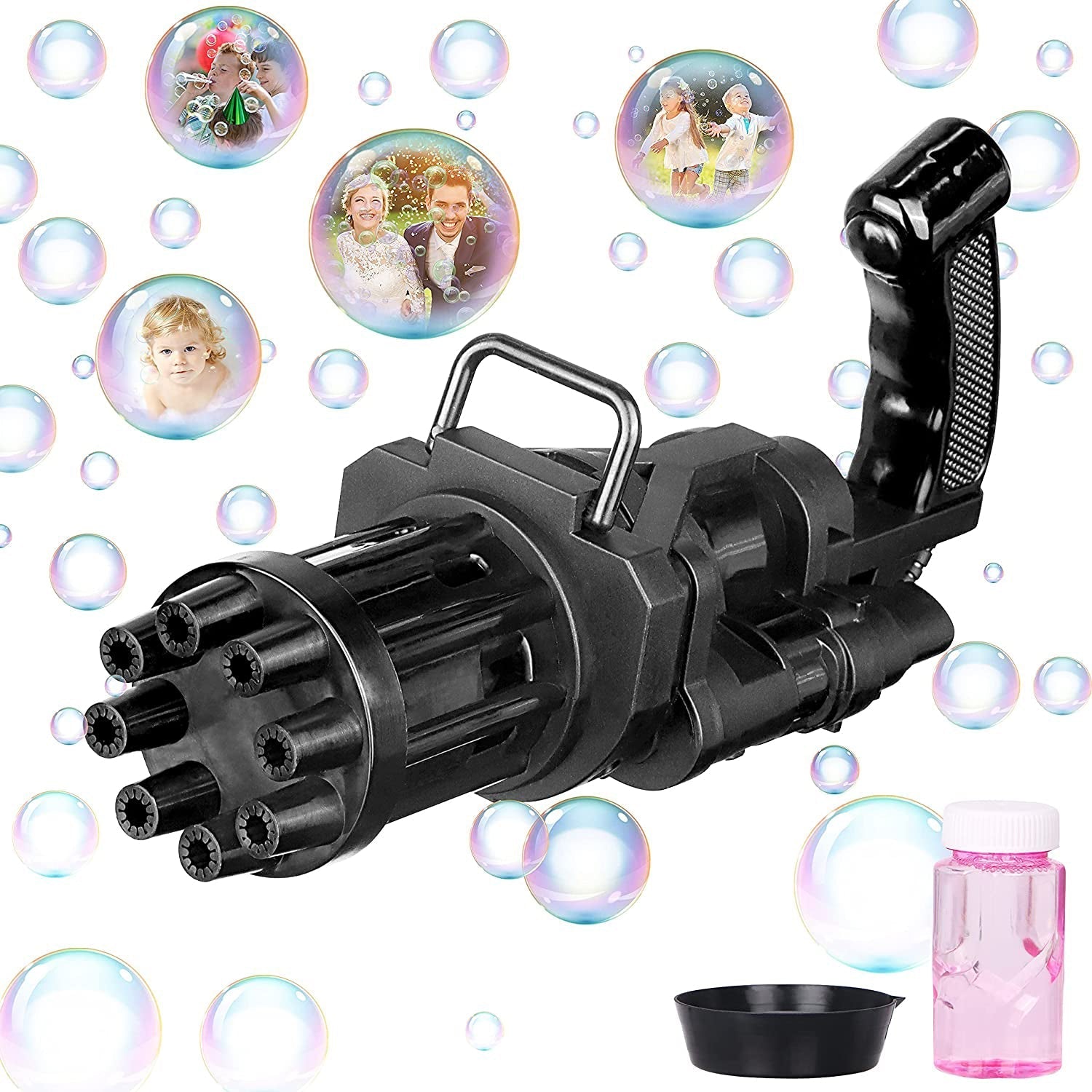 8028  8-Hole battery operated Bubbles Gun Toys for Boys and Girls 