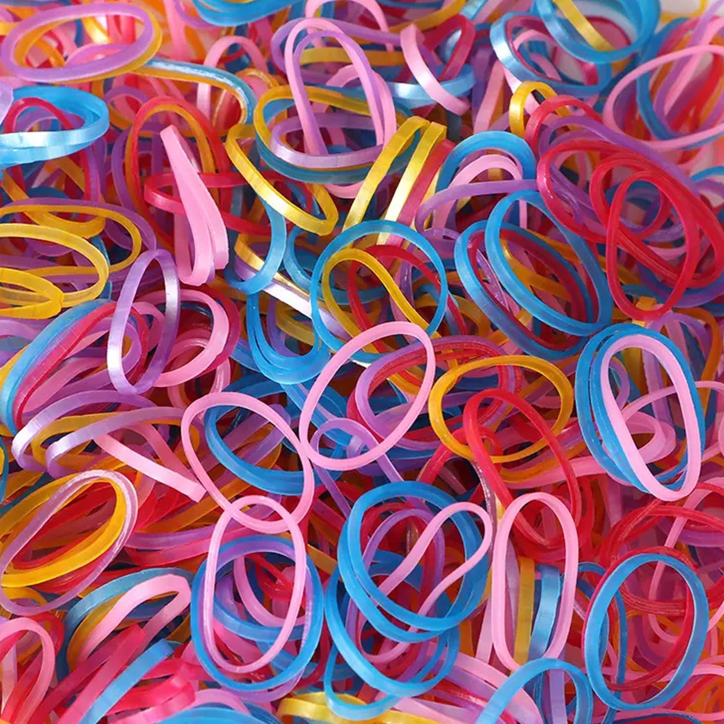 Multicolor Rubber Bands (Elastic & Reusable, Office & Home)