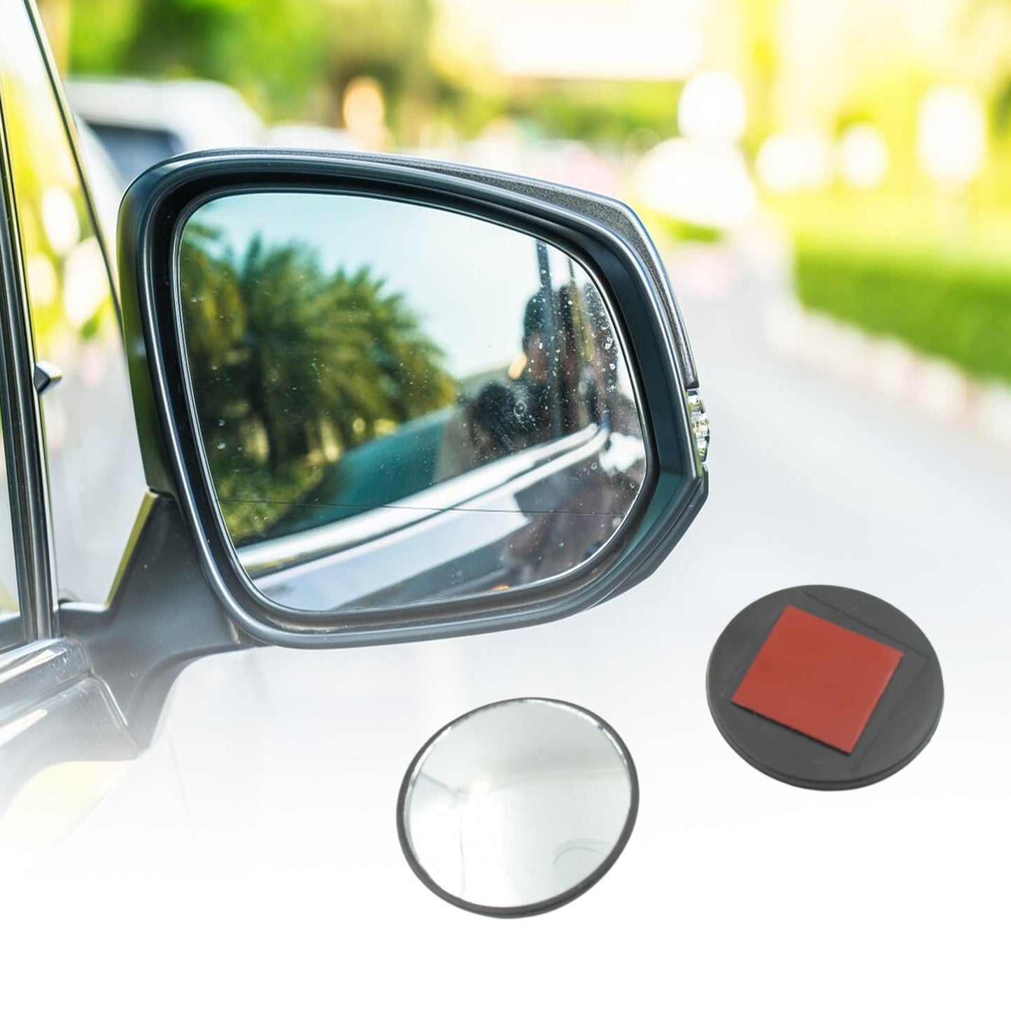 Car Blind Spot Side Mirror Round HD Glass Blindspot Mirror Convex Rear View Mirror, Car Mirror Accessories Suitable All Cars, Frameless Design (2 Pcs Set )