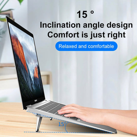 Mini Premium Metal Folding Portable Stand Compatible with Every Laptop, Keyboard and Tablet