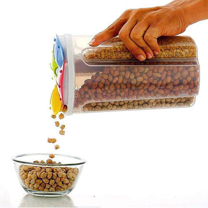 2822 4 Section Storage containers airtight Transparent Food Plastic Storage Container 