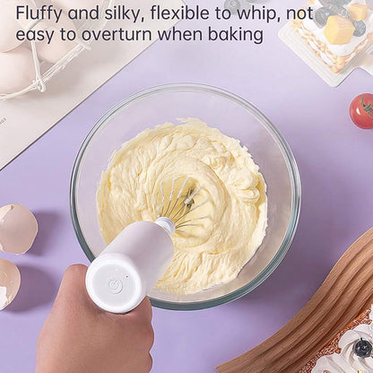 Wireless Hand Mixer, Charging Handheld  2pc portable Whisk Mini High Power Beater Baking Hand Held Mixer, Portable Kitchen Blender.