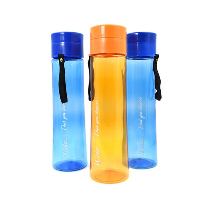 2716 Unbreakable, Leakproof, Durable, BPA Free, Non-Toxic Plastic Water Bottles, 1 Litre (Pack of 3, Assorted Color) 