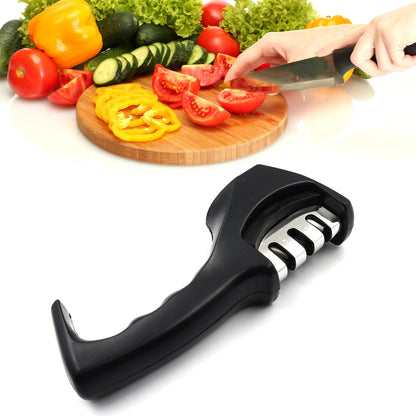 Manual Knife Sharpener 3 Stage Sharpening Tool for Ceramic Knife and Steel Knives