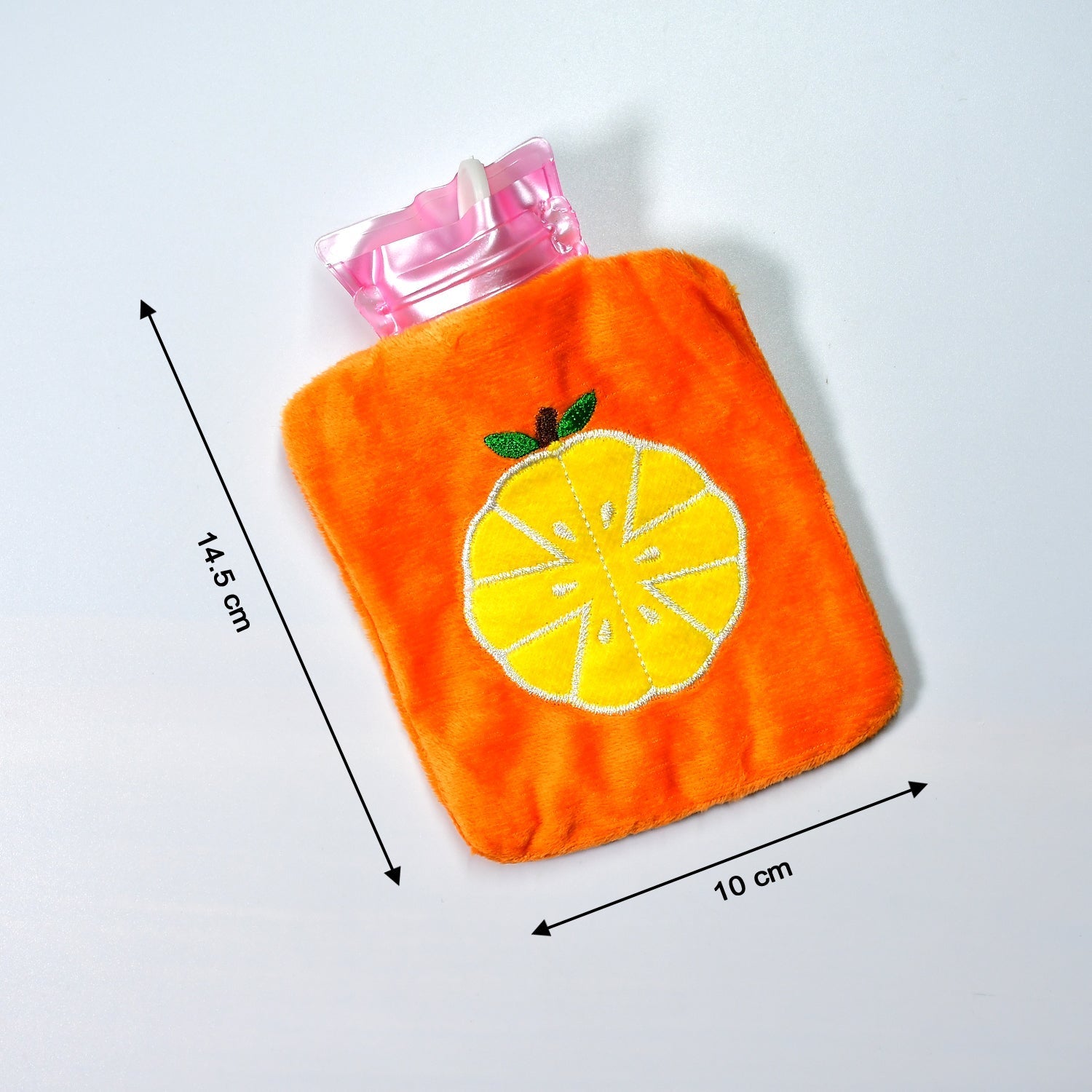 6510 Orange small Hot Water Bag with Cover for Pain Relief, Neck, Shoulder Pain and Hand, Feet Warmer, Menstrual Cramps. 