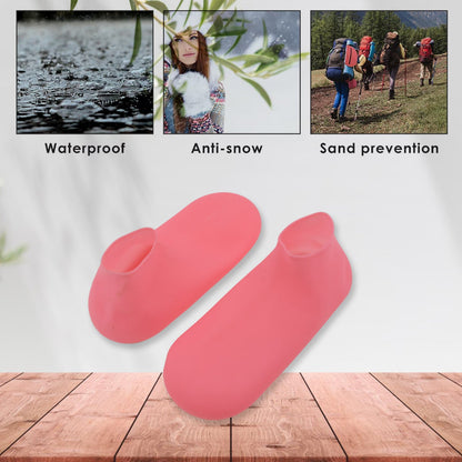 Outdoor Waterproof Non-slip silicone shoe cover |Foldable, Washable & Anti Skid, Reusable & Durable cover, Suitable For Men/Women& Kids, Perfect for Cycling/Walking/Tracking etc (1 Pair)