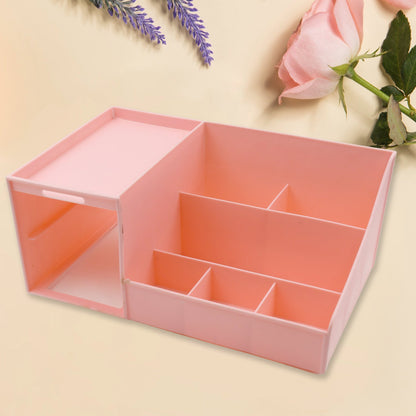 Multi Grid Plastic Desktop Storage Organizer Cosmetic Organizer with Drawer Sundries Cosmetics Box Jewelry Storage Case Display