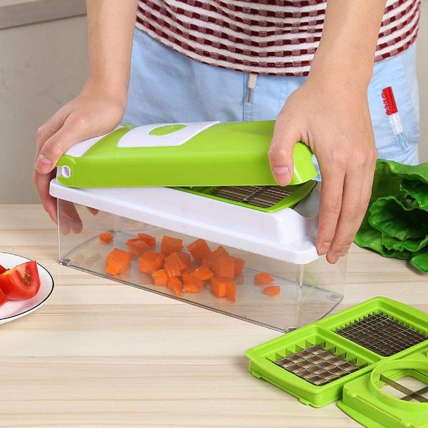 2489 Plastic 13-in-1 Manual Vegetable Grater,Chipser and Slicer 