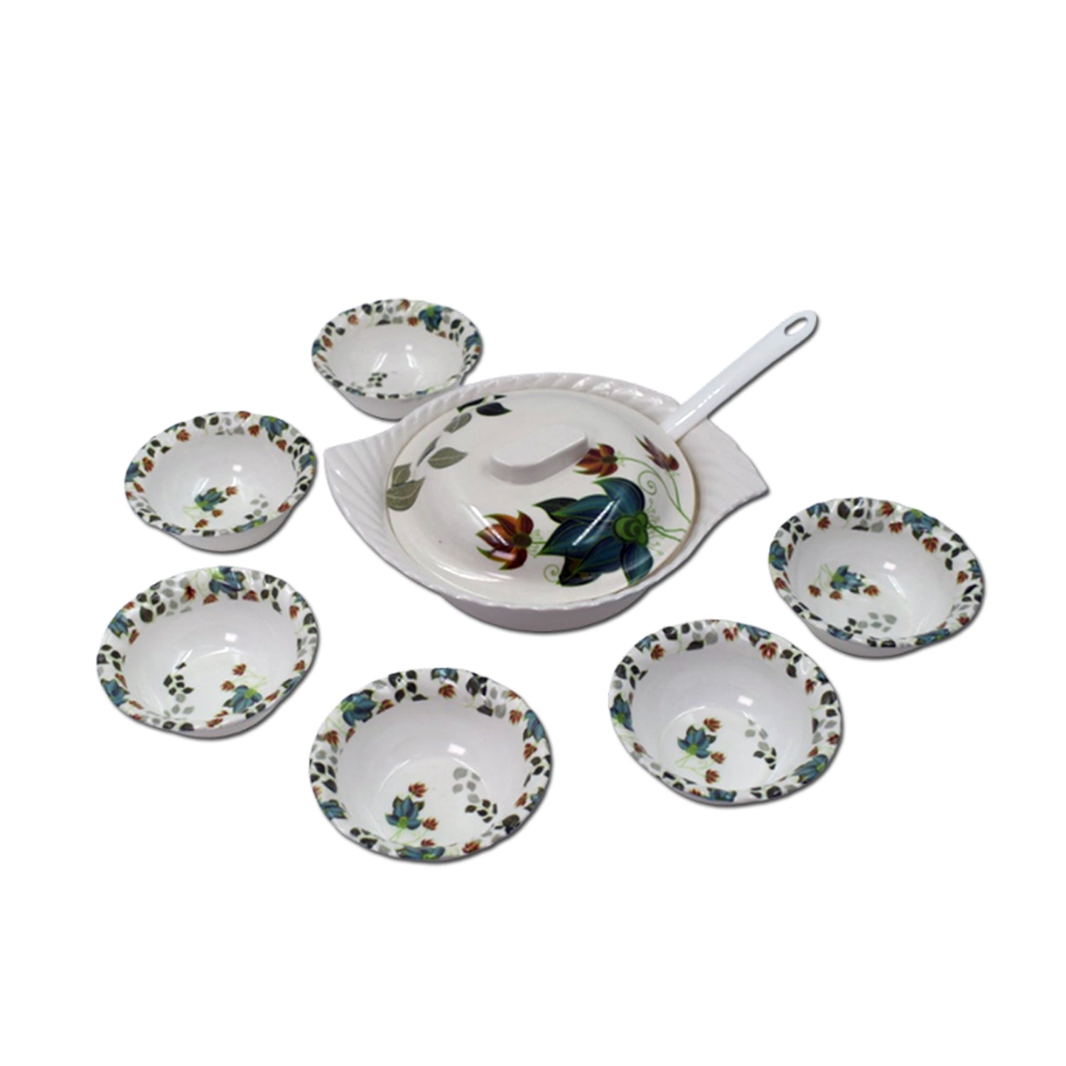 2739 9 Pc Pudding Set used as a cutlery set for serving food purposes and sweet dishes and all in all kinds of household and official places etc. 