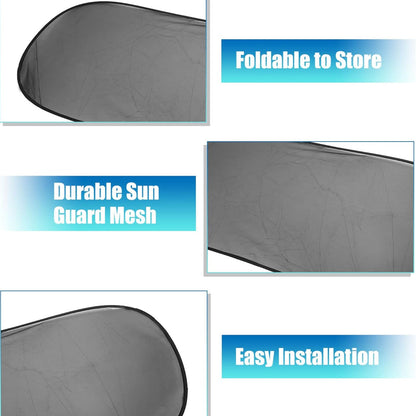 Car Rear Window Sun Shade 39 x 20 Inches Foldable with 4 Suction Cups, Window Sunshade Protection Glare Reduction Shade Protect Sun