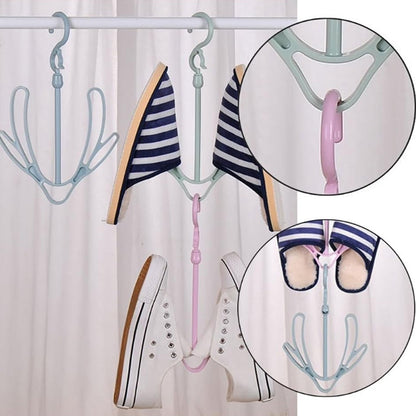 Shoes Drying Hanger, Rotatable Shoe Hanging Racks for Balcony Closet (1pc)