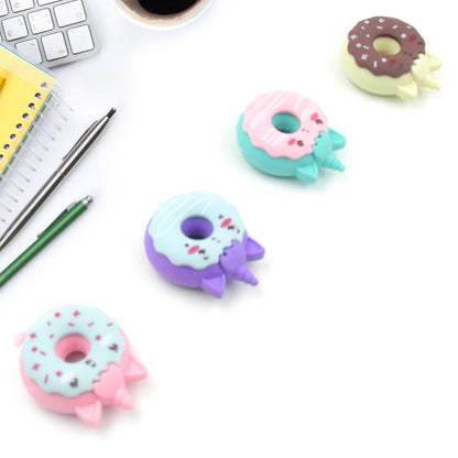 3D Fancy & Stylish Colorful Erasers With Plastic Case, Mini Eraser Creative Cute Novelty Eraser for Children Different Designs Eraser Set for Return Gift, Birthday Party, School Prize, (Mix Design 4 pc Set)