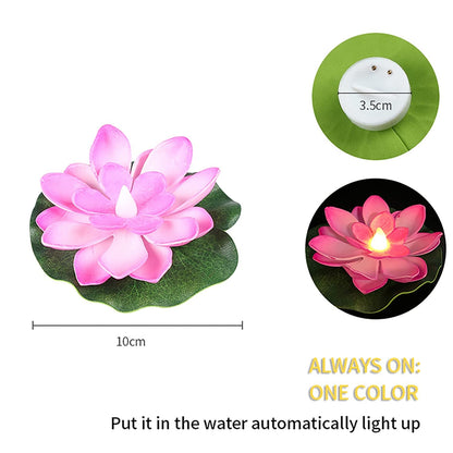 Smokeless LED Lotus Candles (2 Pc): Indoor/Outdoor Décor