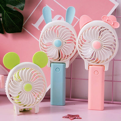 4765 Mini Cartoon Style Fan used in all kinds of places including household and many more for producing fresh air purposes. 