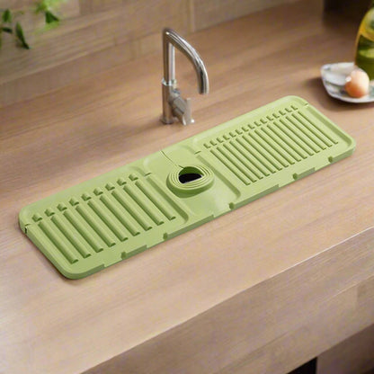 Silicone Sink Faucet Pad, Drip Protector Splash Countertop, Rubber Drying Mat, Sink Splash Guard for Kitchen Bathroom Bar.