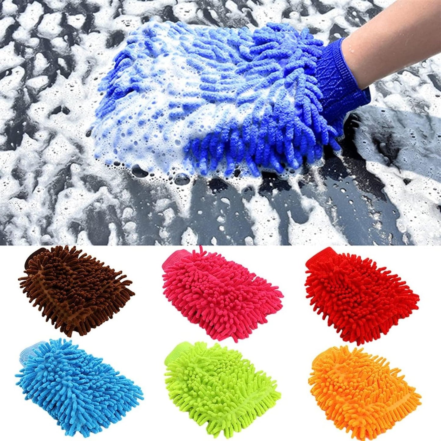 double sided microfiber hand glove duster (Mix Color)