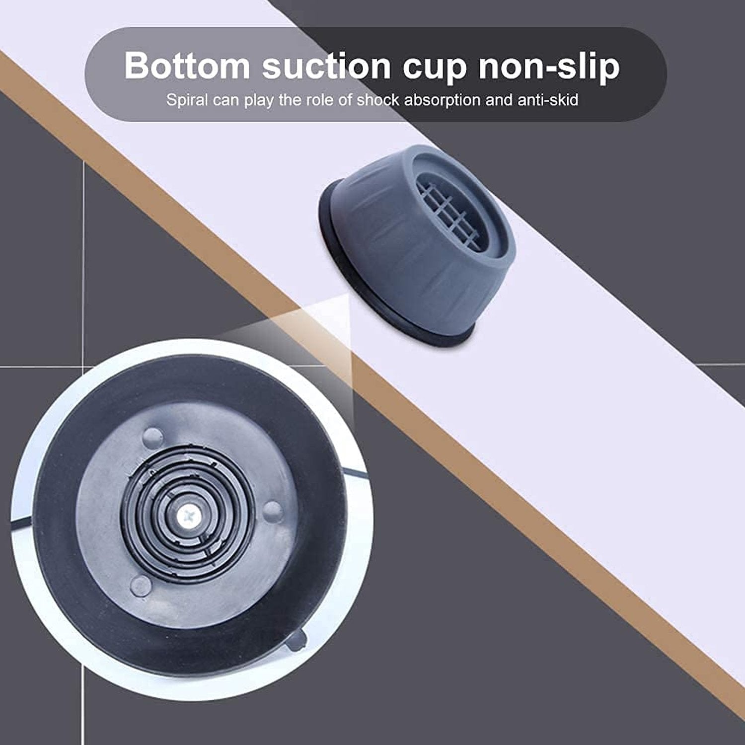 1769 Anti Vibration Pads with Suction Cup Feet 