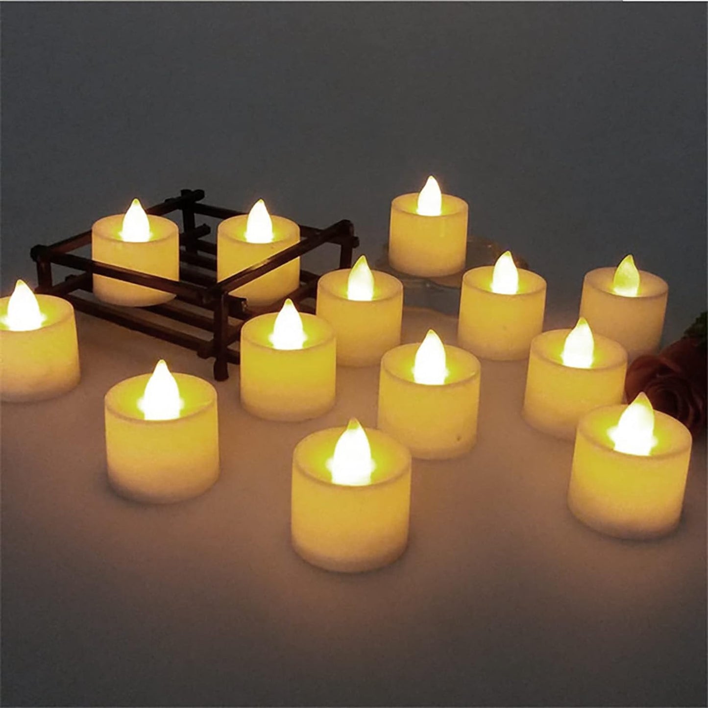 Festival Decorative - LED Tealight Candles | Battery Operated Candle Ideal for Party, Wedding, Birthday, Gifts (24pc) ( Diya , Divo , Diva , Deepak , Jyoti ,