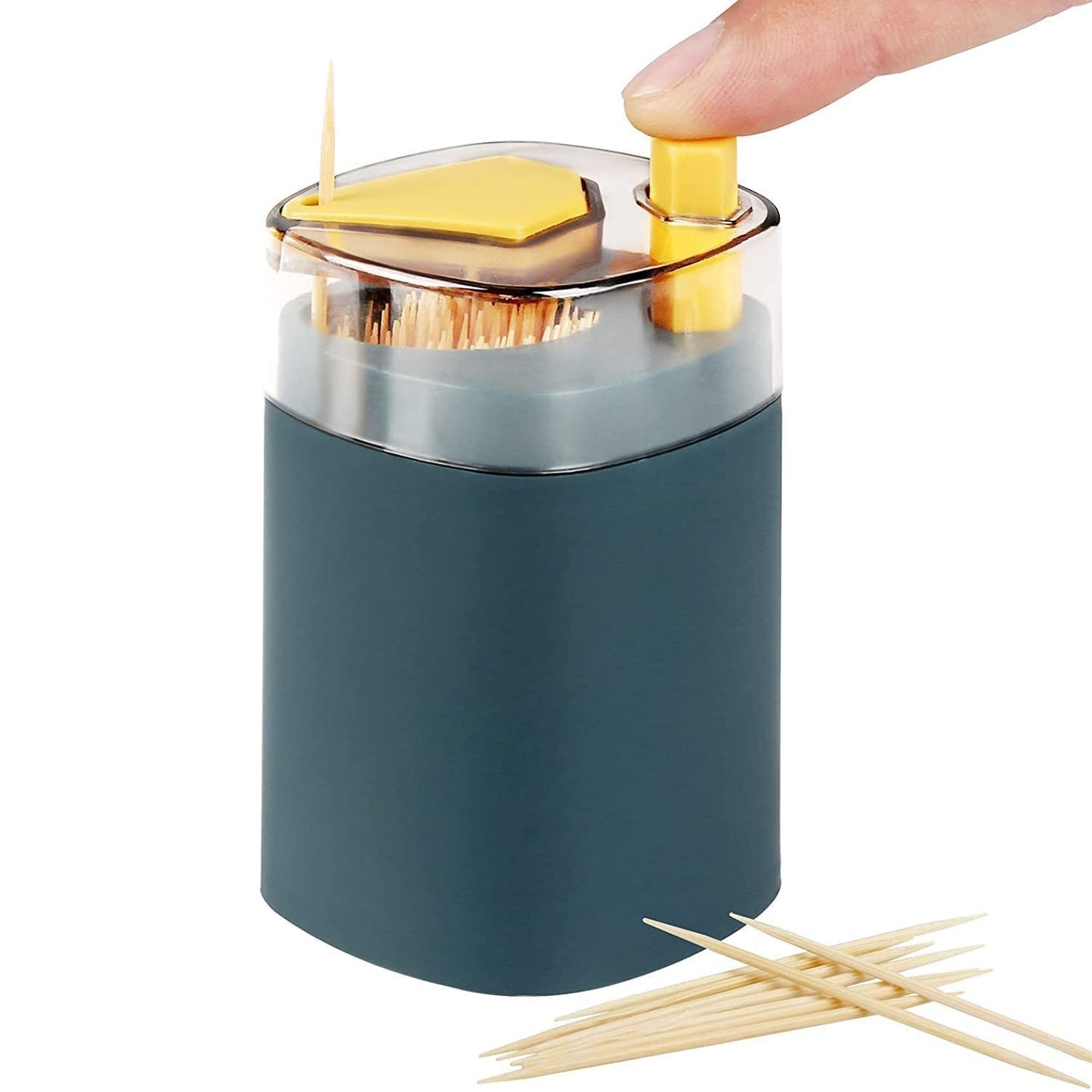 Toothpick Holder Dispenser, Pop-Up Automatic Toothpick Dispenser for Kitchen Restaurant Thickening Toothpicks Container Pocket Novelty, Safe Container Toothpick Storage Box.