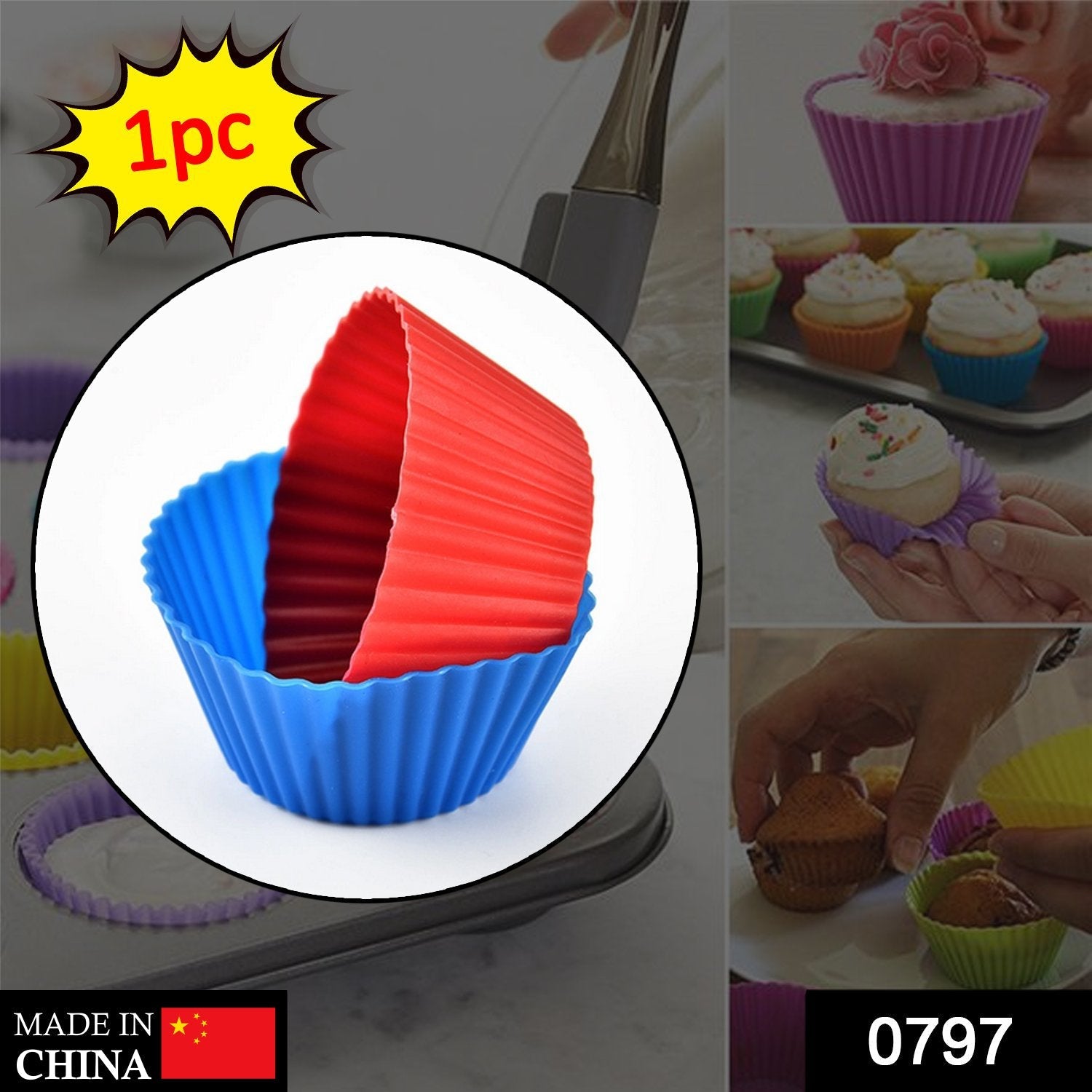 0797 Silicone Cup Cake Mould 