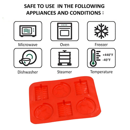 6 Cavity Silicone Mold Tray: Perfect for Chocolates, Cakes & More!