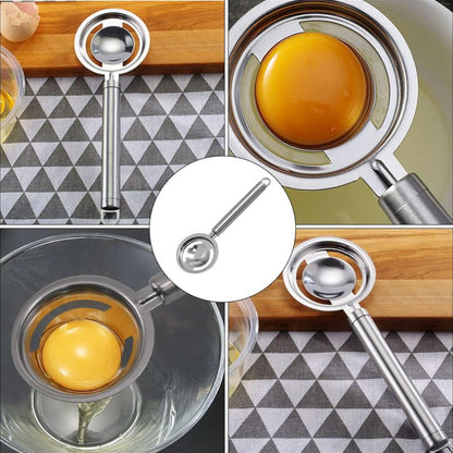 kitchen tools Egg Yolk White Separator Stainless Steel Egg White Separator Tools Eggs Yolk Filter Gadgets Kitchen Gadgets Separating Funnel Spoon Egg Divider Tools