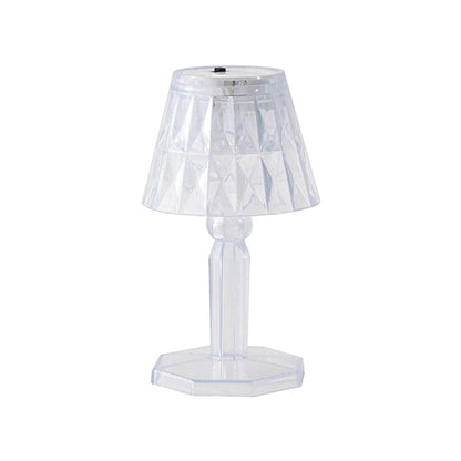 6610 2in1 Transparent Mini Crystal Table Lamp with Reflection Light 