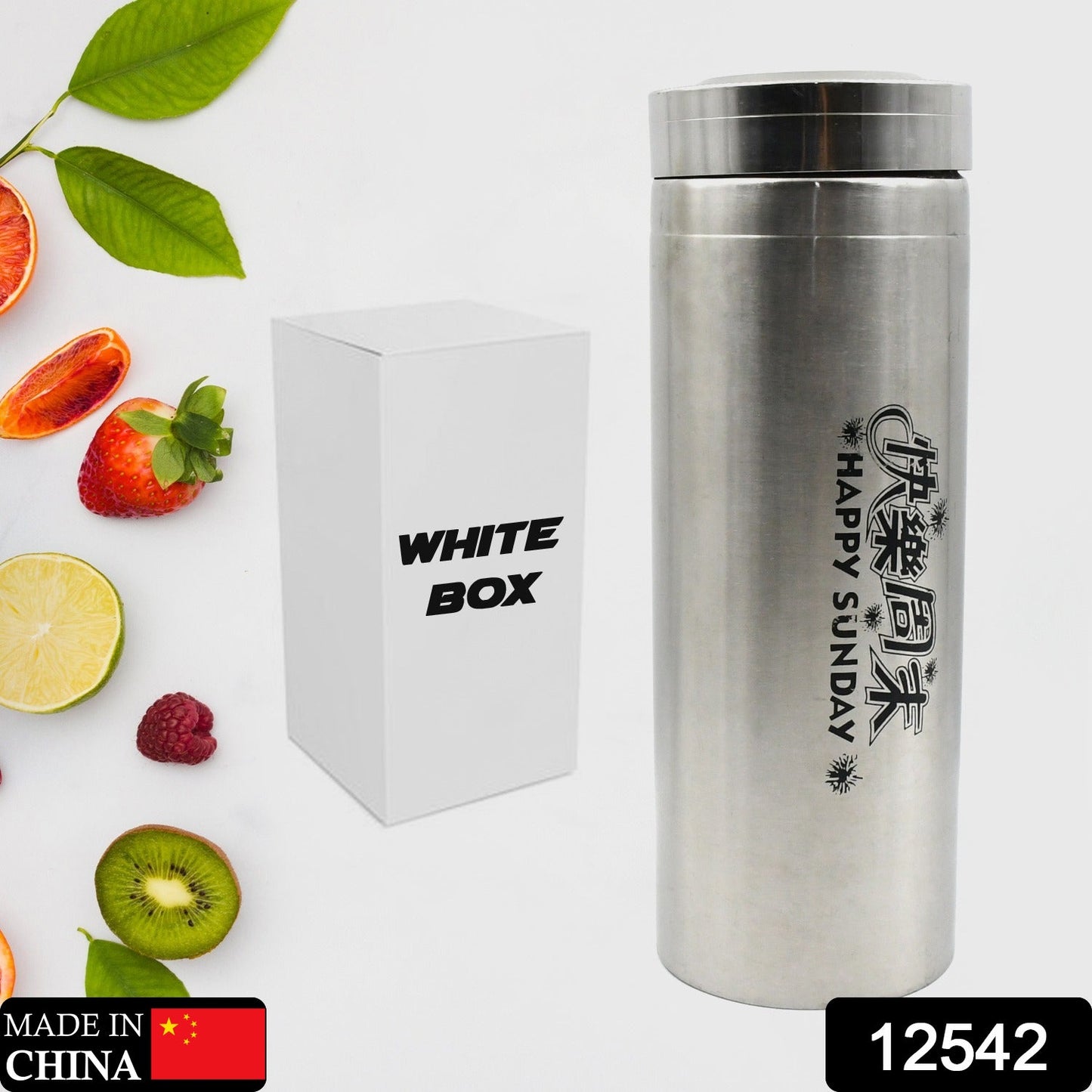 Stainless Steel Vacuum Flask Water Bottle, Fridge Water Bottle, Leak Proof, Rust Proof, Hot & Cold Drinks, Gym BPA Free Food Grade Quality, For office/Gym/School (Approx 1000 ML)