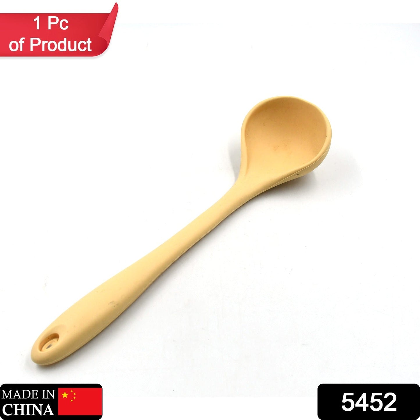 Silicone Ladle Spoon, Heat Resistant Soup Ladle Scoop Spatula with Hygienic Solid Coating FDA Grade (28cm)