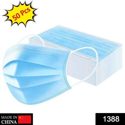 1388 Disposable Ear Loop Elastic Face Mask (50 Pc) 