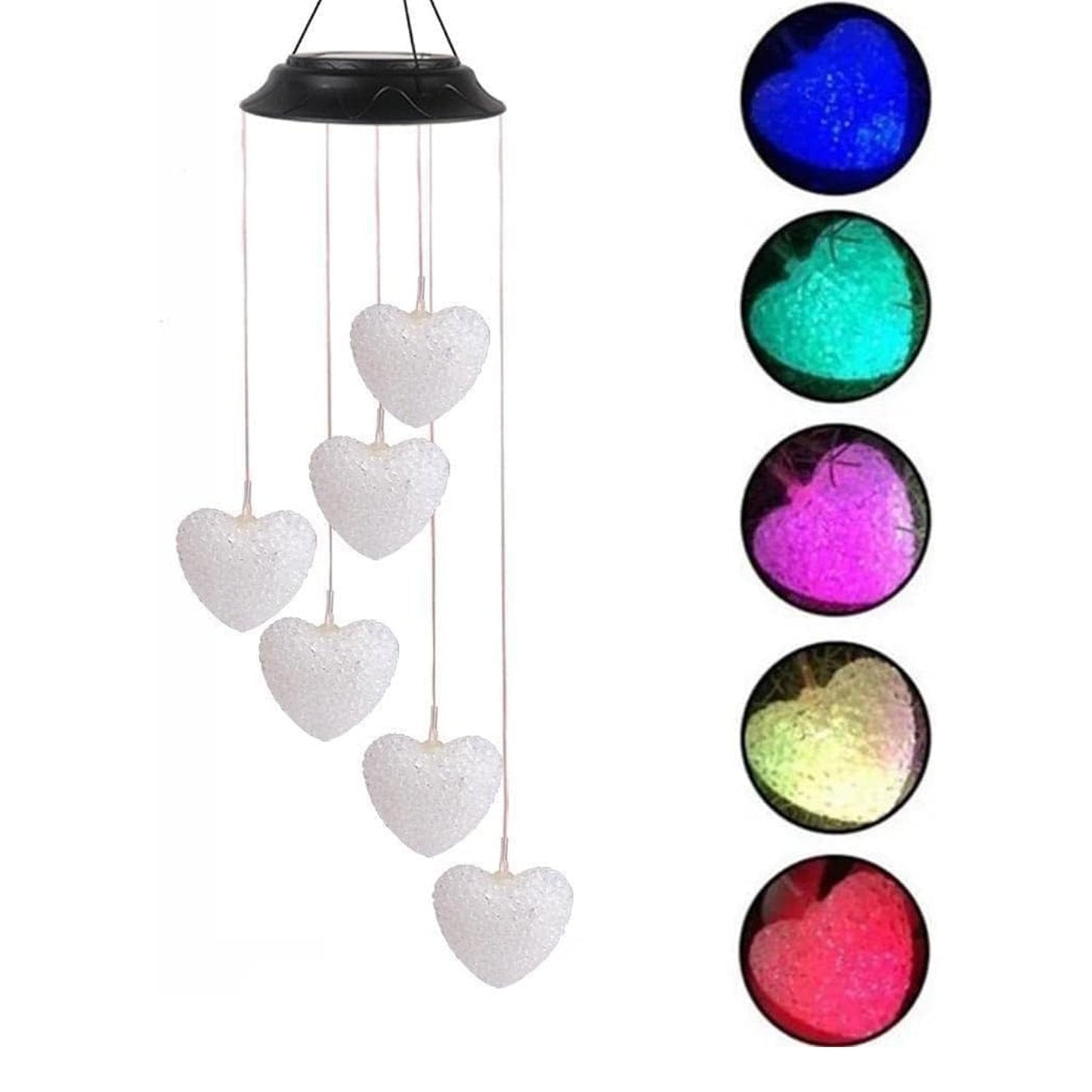 Solar Powered Wind Chimes with Lights: Outdoor Garden Decor (6 LED)