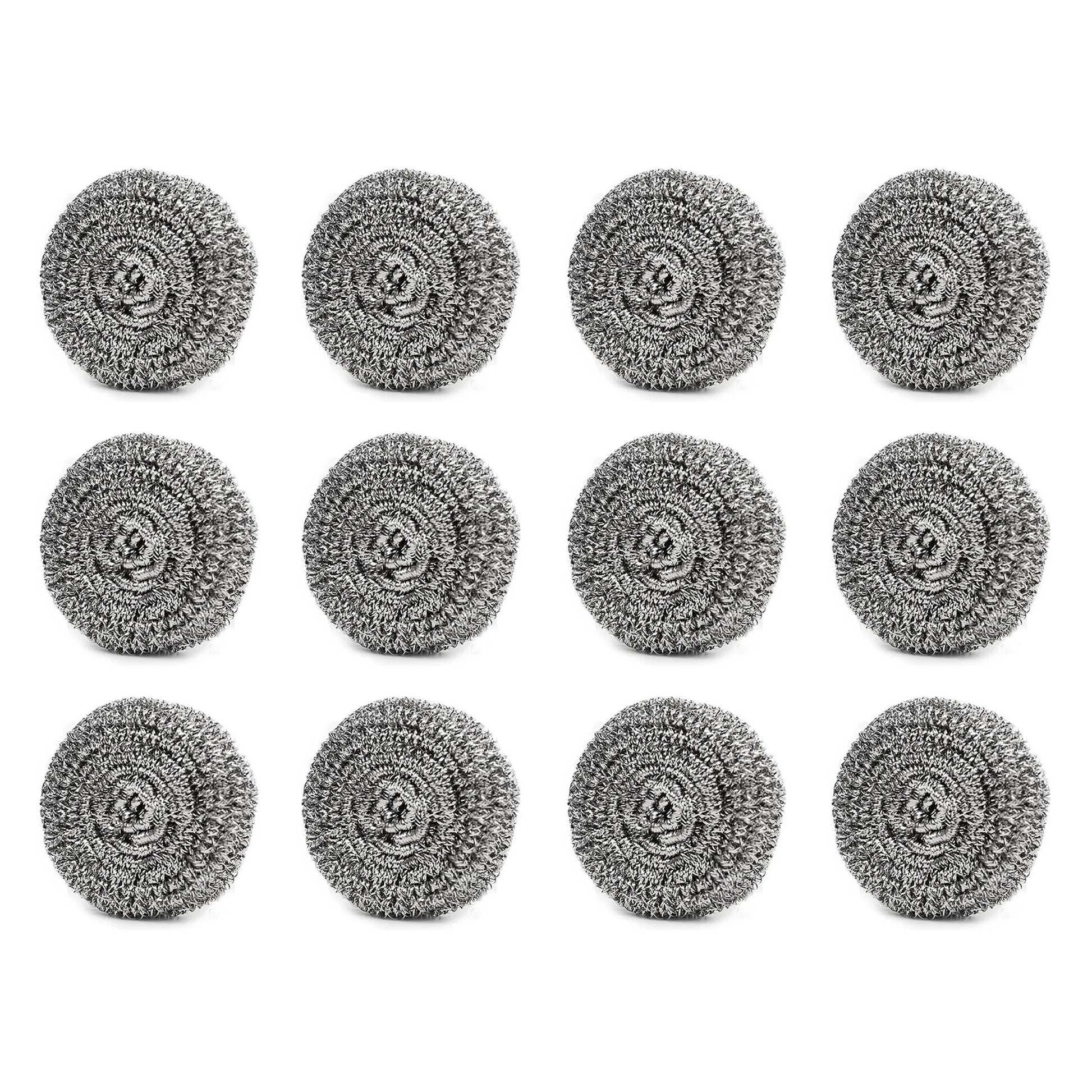 2388 Round Shape Stainless Steel Ball Scrubber (Pack of 12) 