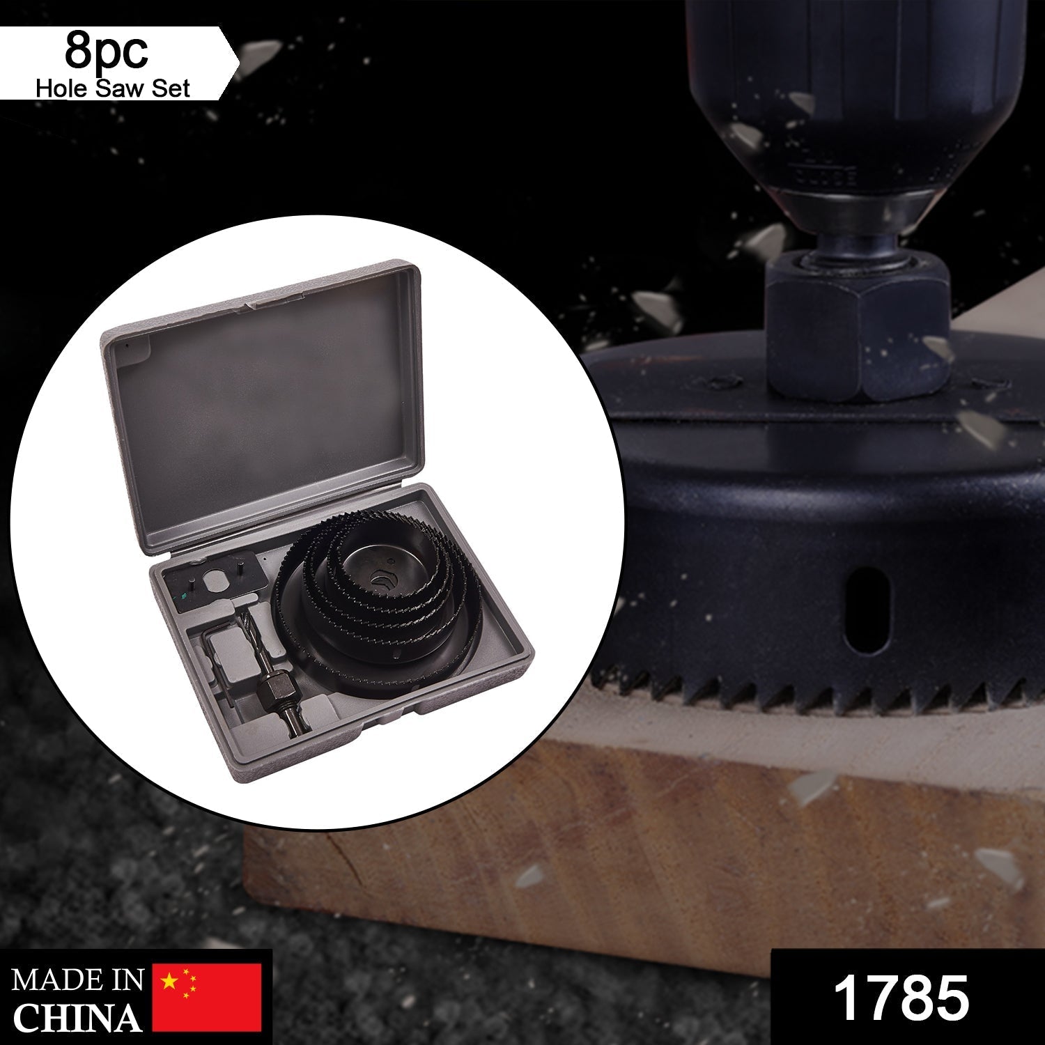 1785 8Pc Hole Saw Set 