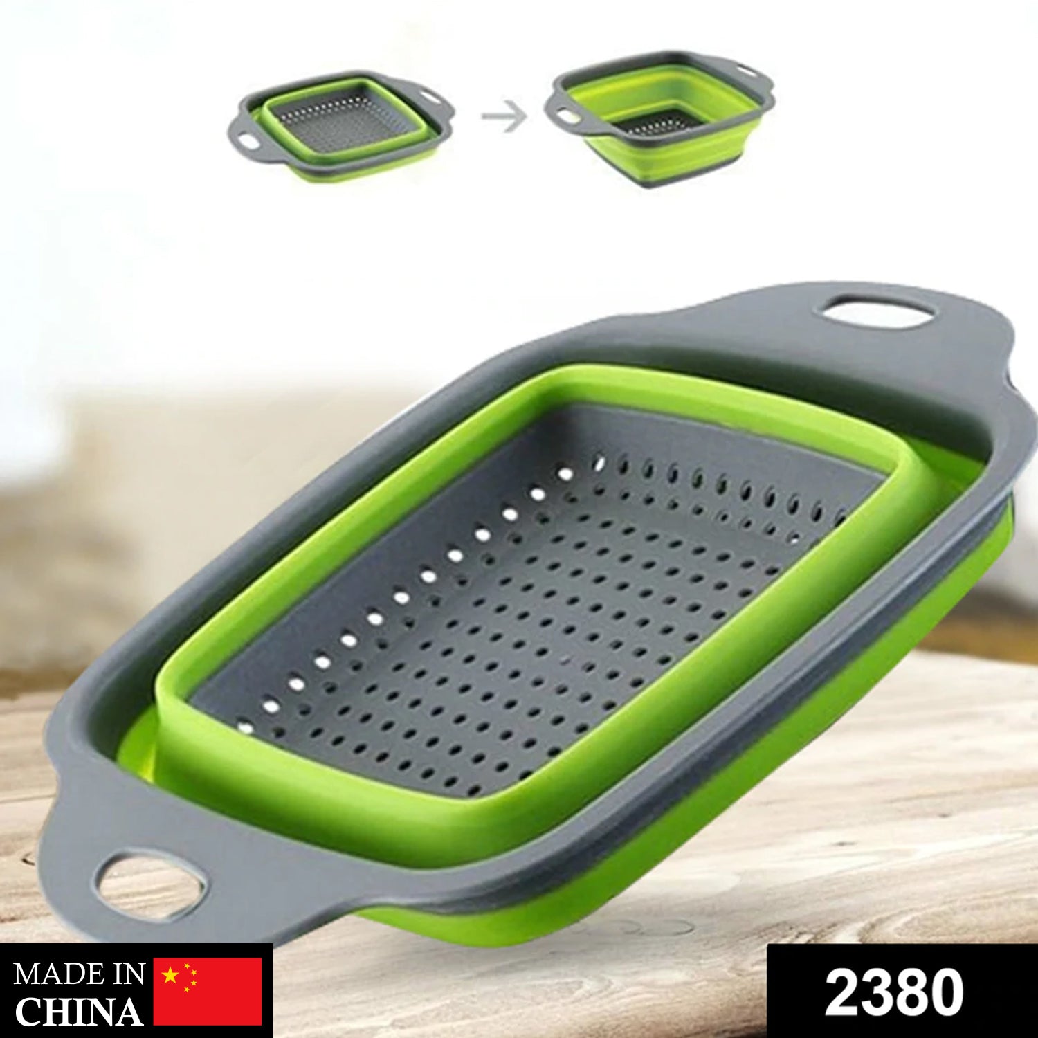 2380 Plastic Folding Basket/Strainer for Kitchen 