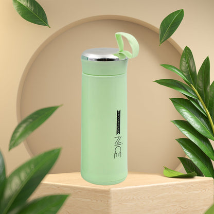 outdoor sport water bottle 400ml leak proof BPA-free for travel cold and hot water glass water bottle with daily water intake for gym and children (MOQ :-50 pc)